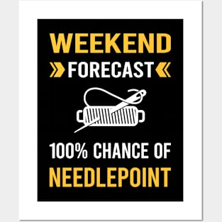 Weekend Forecast Needlepoint Canvas Work Posters and Art